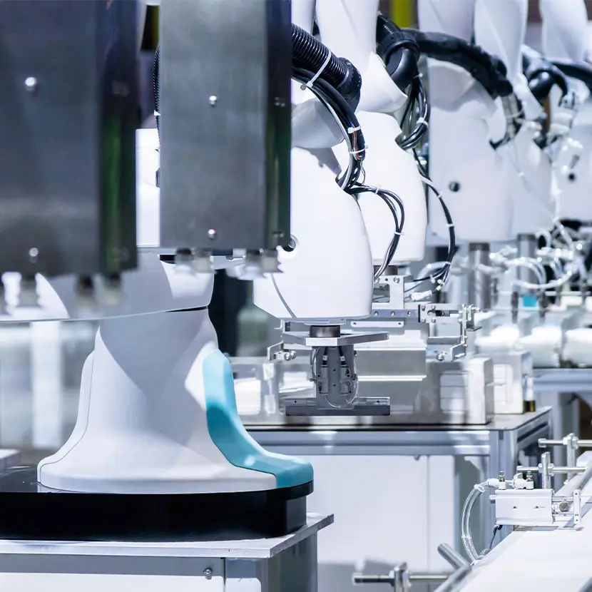 Automated robotic assembly line for precision medical device manufacturing